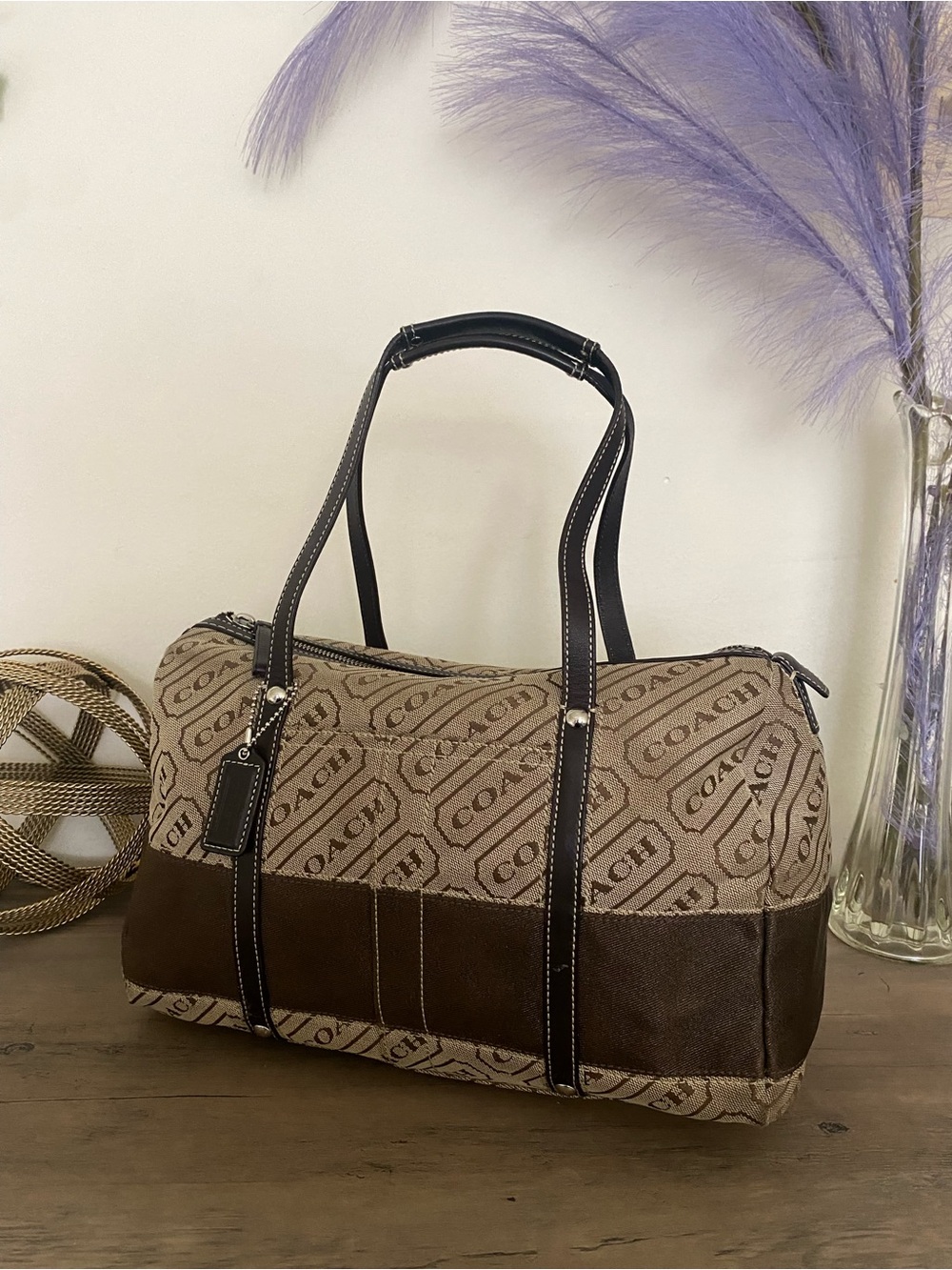 Vintage Coach Monogram Satchel